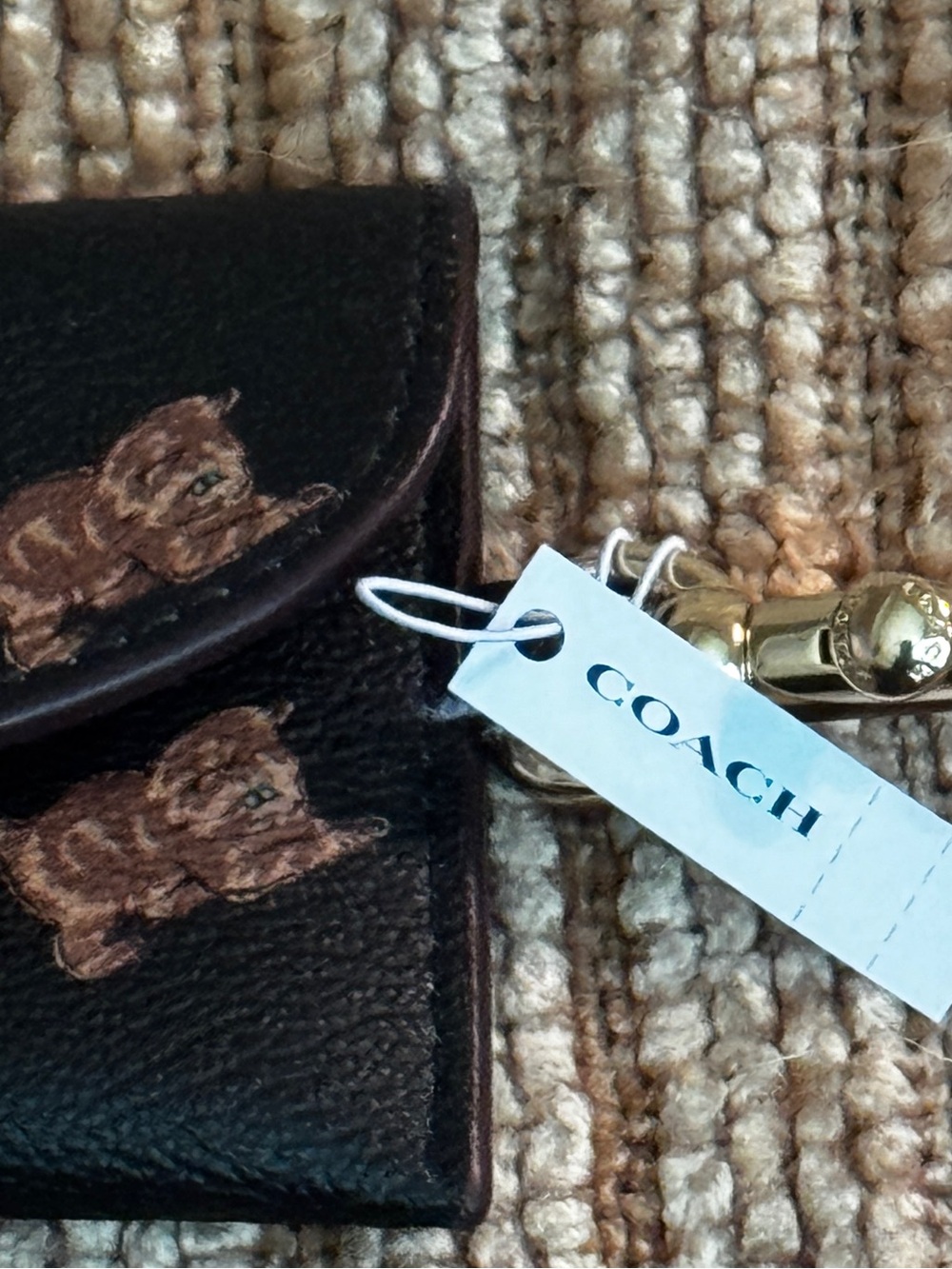 Coach Cat Print Trigger Snap Card Case NWTS - Picture 9 of 11